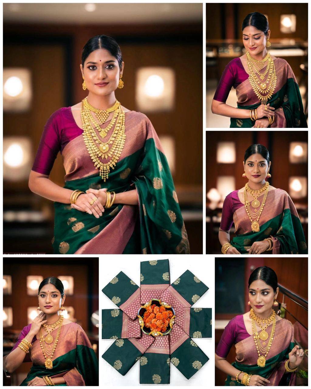 Soft Silk 6090 Lichi Silk Saree supplier for retail shops